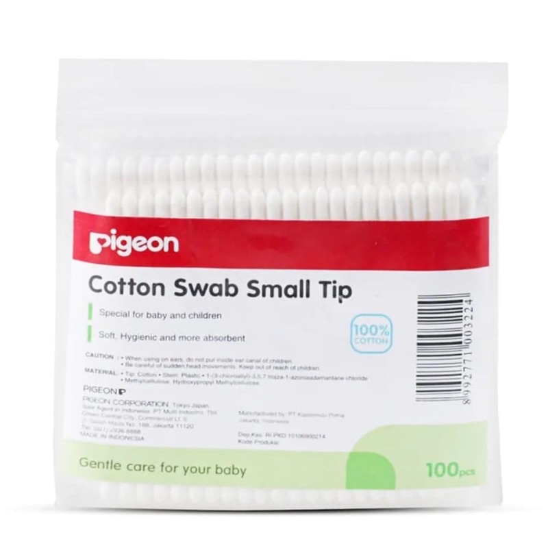 Pigeon Cotton Swab Small Tip 100 pcs / Pigeon Cotton Bud Bayi isi 100