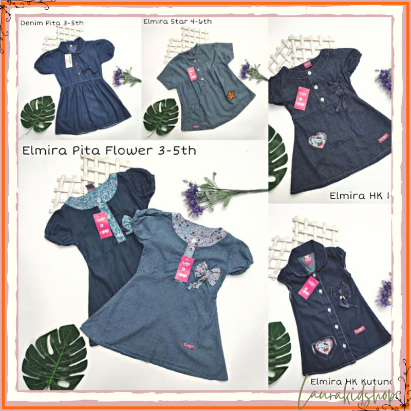 Dress Anak Perempuan / Dres Anak Perempuan / Dress Jeans Anak EMILY By Laurakids1-6 Tahun