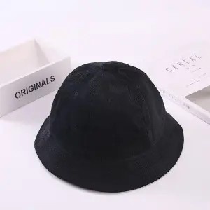 topi wanita fashion topi Bucket Bahan Kanvas Corduroy Gaya bucket hat korea