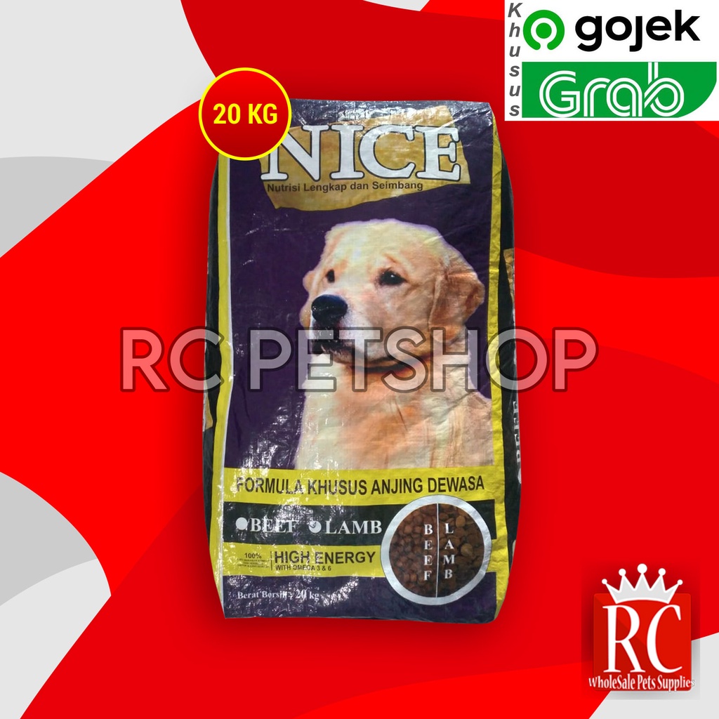 [GOSEND] Makanan Anjing  Dog Food Murah Nice Lamb  20 Kg