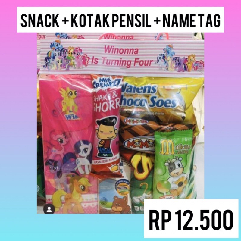 

Snack + Kotak Pensil + Name Tag