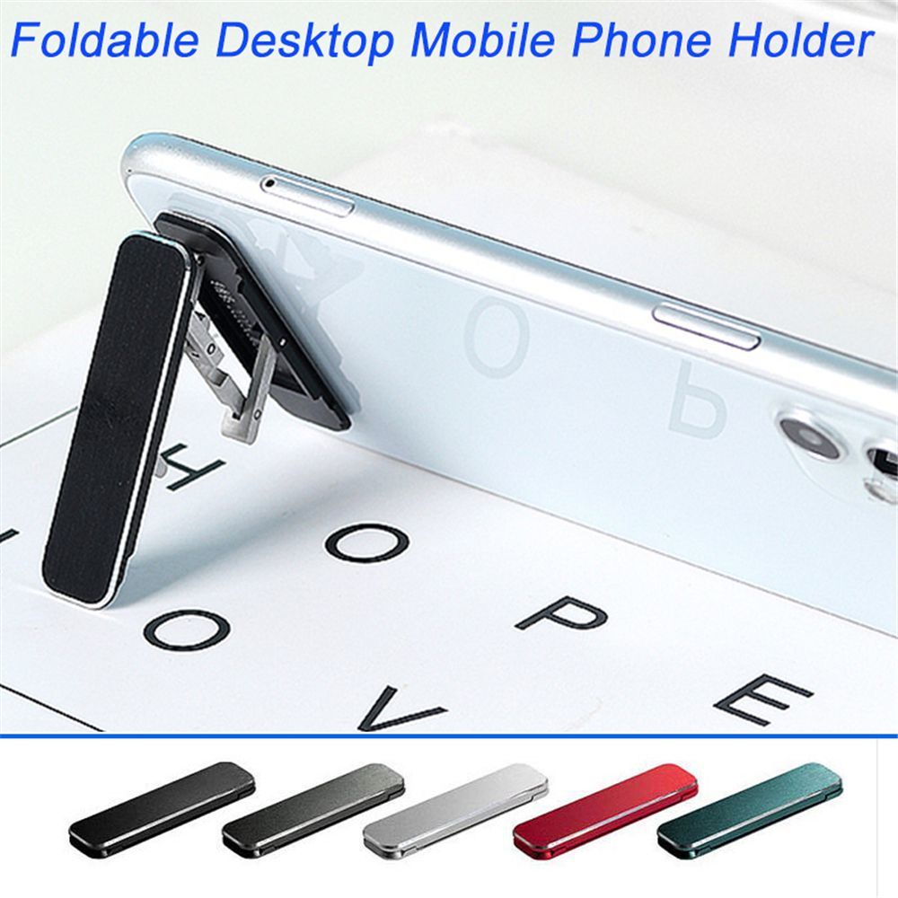Stand Holder / Dudukan Ponsel Model Lipat Bahan Metal Aluminum Alloy Ukuran Mini Portabel Invisible