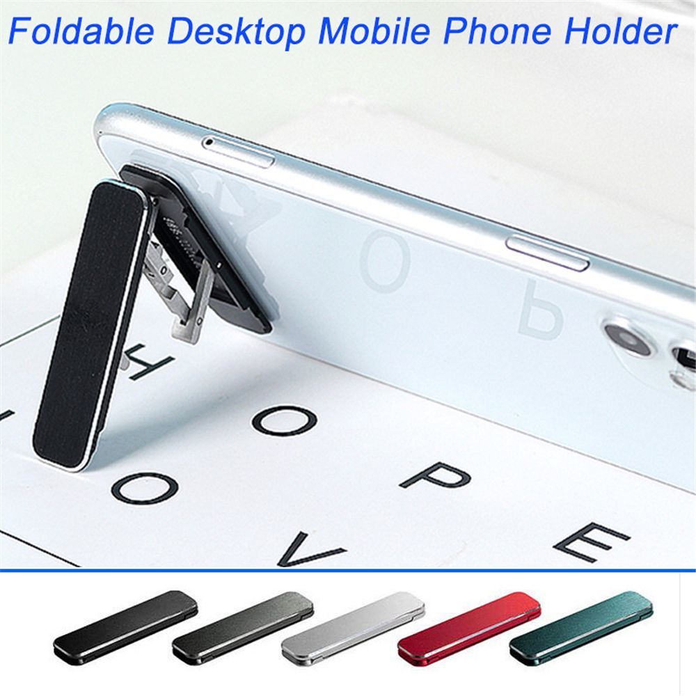 Aluminium Alloy Invisible Portable Stand Bracket Desktop Phone Holder Universal Phone Holder Mini Metal Phone Holder Lipat Dudukan Ponsel Berdiri