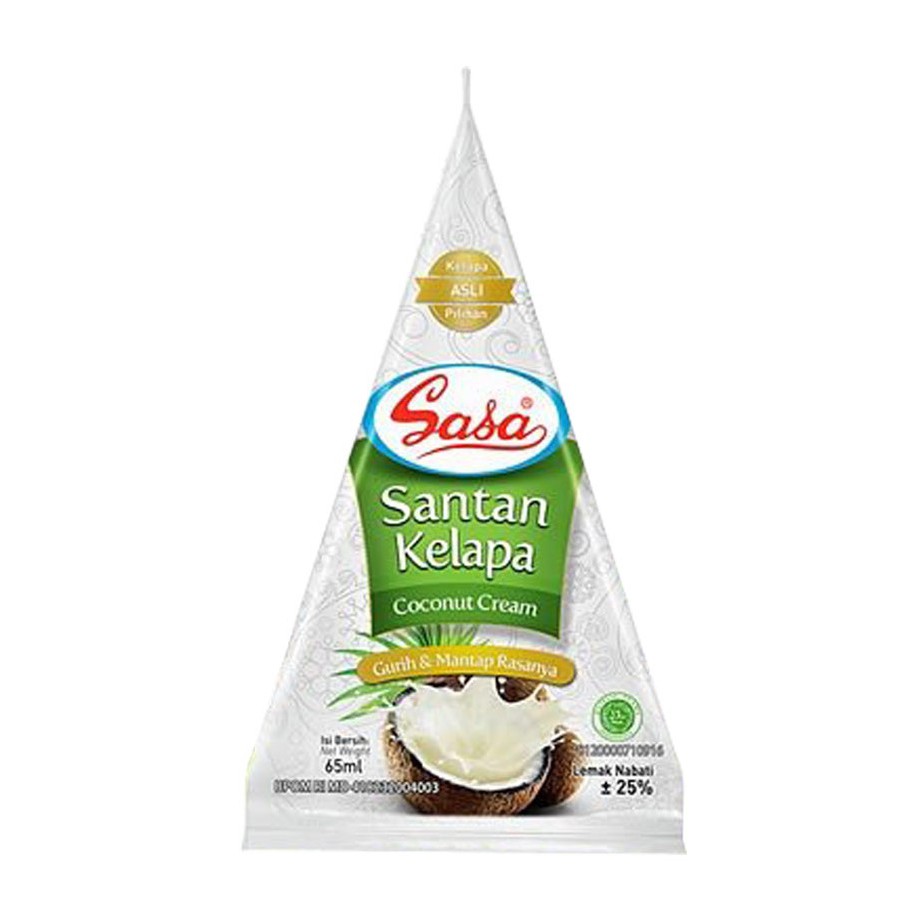 

SANTAN INSTAN SIAP PAKAI SASA 65 ML SANTAN KELAPA COCONUT MILK INSTANT