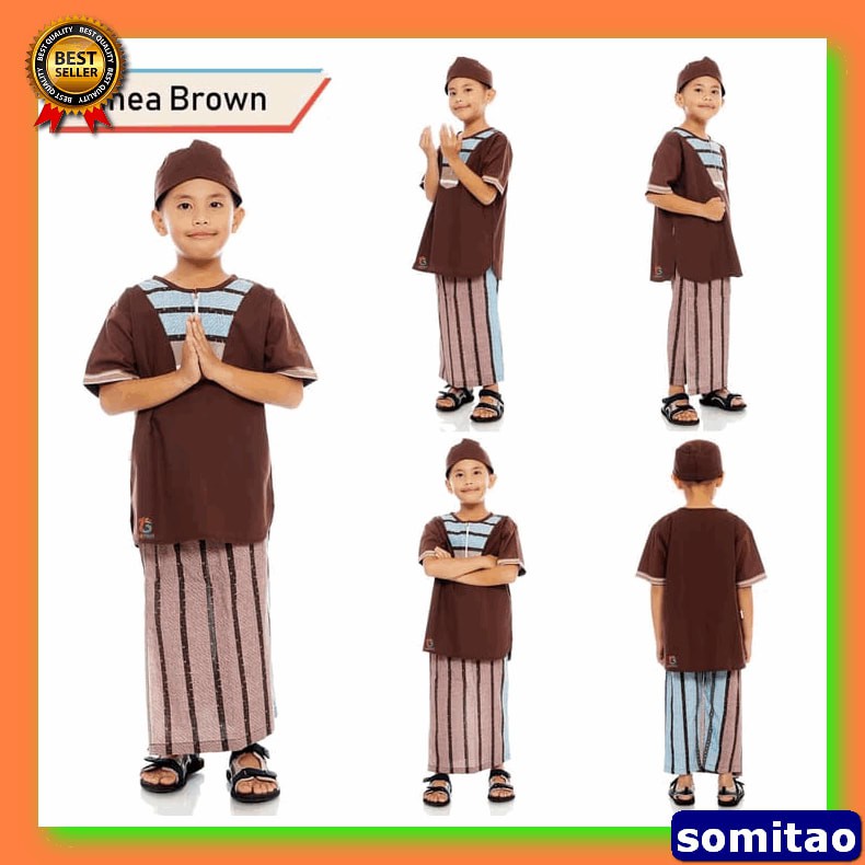 Kemkoci Maroon Salur Tahun ( Kemeja Koko Peci ) Maxkenzo Setelan  XE281 Sarkoci Turki Anak Linea Bro