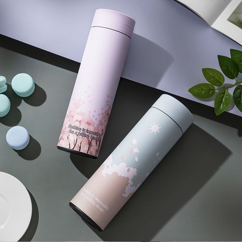 thermos botol minum air panas tahan panas stainless 24jam 500ml /unik-1