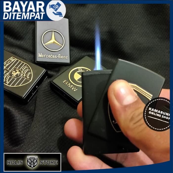 PROMO KOREK API GAS SLIDING BRAND LOGO MOBIL, MANCIS LAS LIGHTER GESER MURAH