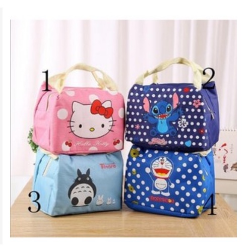 Tas Bekal Makanan / Lunch Bag Karakter / Iconic Insulated Lunch Bag Cooler WAJAH KARTUN  -KT06