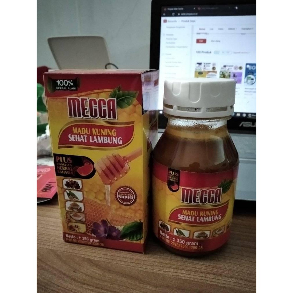 Madu Kuning Sehat Lambung MASLAM - 350grSebagai antibiotik menetralisir hasil/sisa pencernaan yang mengendap di dalam usus Sebagai penyeimbang hormon, antinyeri, melancarkan haid. antivirus untuk penderita hepatitis, meningkatkan daya