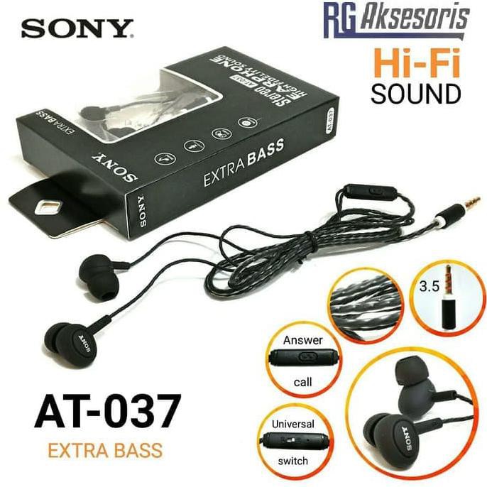 HEADSET/EARPHONE/HANDSFREE SONY AT-037 / SONY AT037 SUPERBASS headset