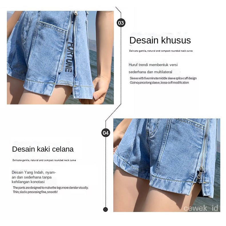 CEWEK_ID Fashion wanita Celana Pendek Jeans Wanita hot pans celana pendek wanita korea kekinian hight waist streetwear shorts pants