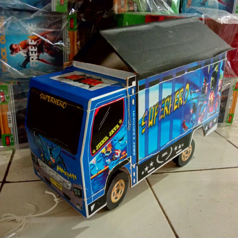 Truk oleng mainan anak mobil kendaraan truck toys kayu murah terlaris set hadiah cowok viral