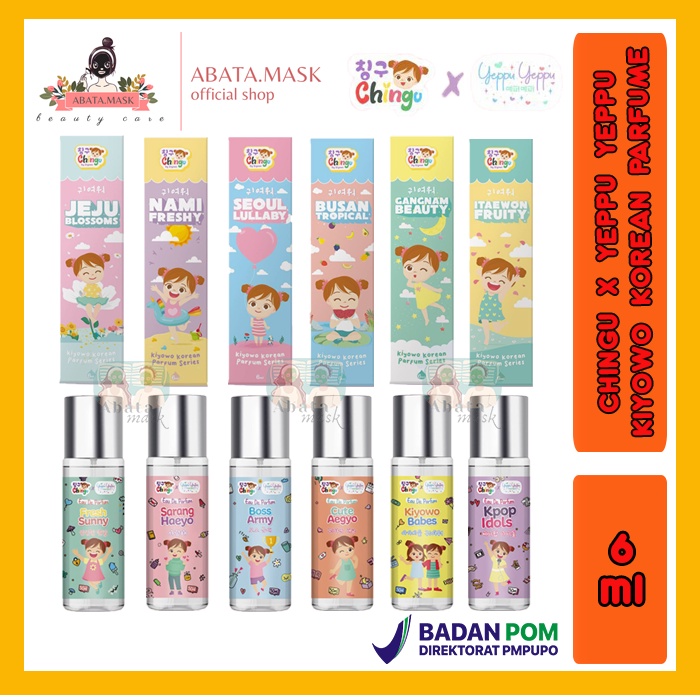 Eau De Cologne / Parfum Yeppu Yeppu x Chingu by Kiyowo 6 ml / Eau De Perfume Yeppu Yeppu X Chingu