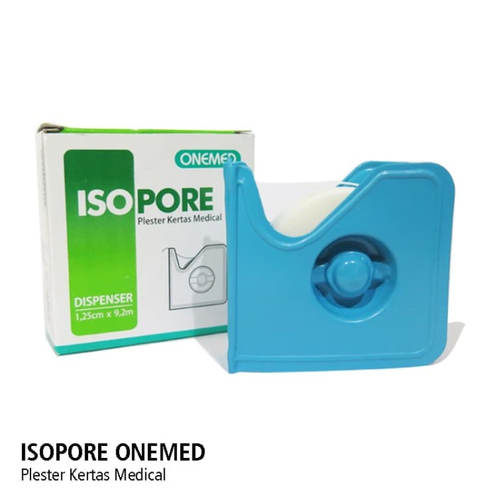 Isopore 1,25cm x 9,2m + Dispenser Onemed Plester Kertas Medical OJ2