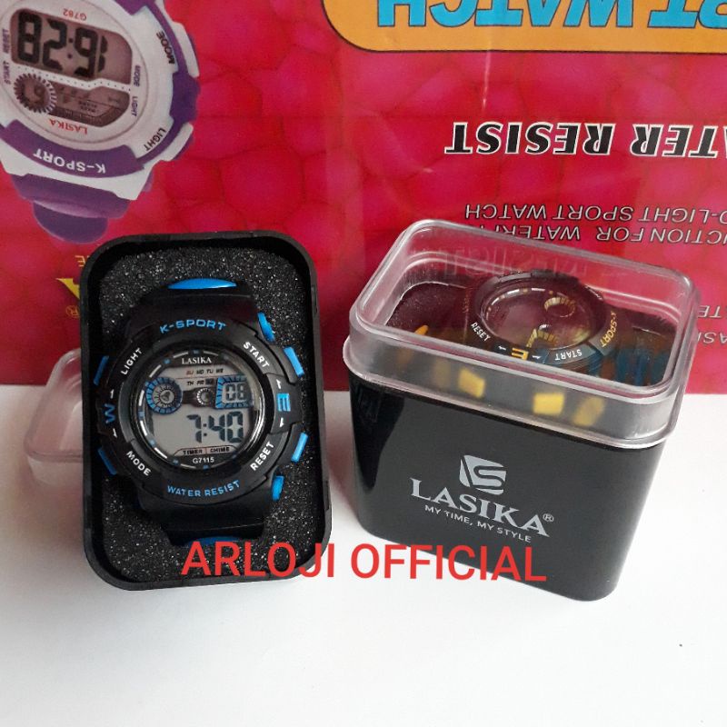 Jam tangan Sport Water resistant Lasika G7115 Original