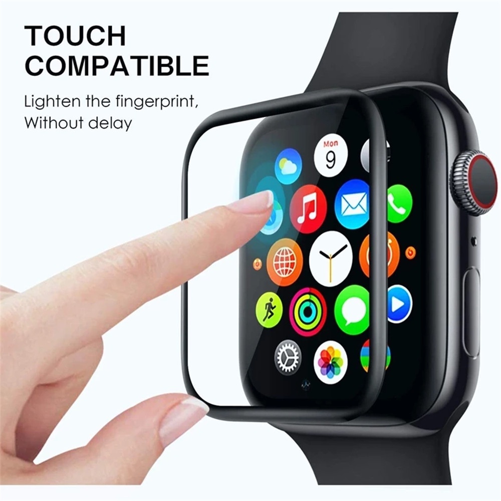 Pelindung Layar Full Cover Untuk iWatch Seri 8 / 7 / 6 / 5 / 4 / 3 / SE 49mm 45mm 41mm 40mm 42mm 38mm