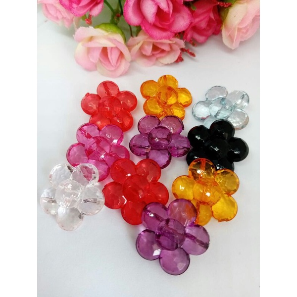 Akrilik bening bunga 2.5cm