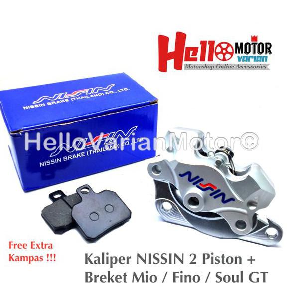 Kaliper Nissin 2 Piston Plus Breket Mio Fino Soul Gt