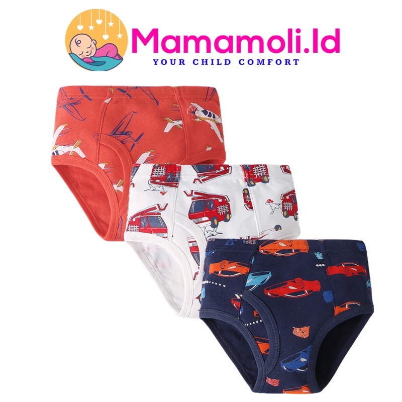 Celana Dalam Anak Laki Laki  set isi 3 pcs/ CD Anak Laki Laki / Boy Underwear / Kids Underwear / Celana Dalam Katun Anak Laki Laki / Celana Dalam Segitiga Anak Laki Laki / Sempak Kolor Kancut Anak laki Laki