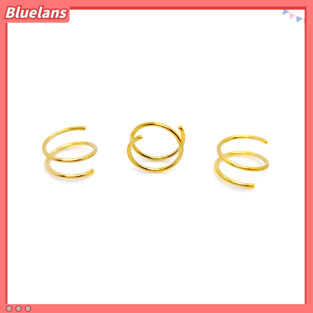 2pcs Cincin Tindik Hidung Bahan Stainless Steel Tahan Korosi Untuk Wanita