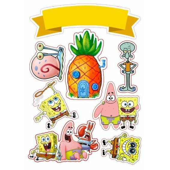 TOPPER CAKE LUCU SPONGEBOB