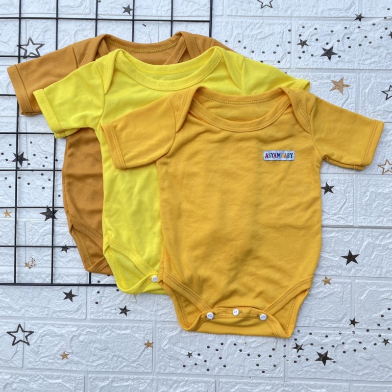 PROMO 7.7 3 PCS Jumper Bayi Baju Kodok Bayi Jumper Bodysuit Bayi Baju Bayi DNW BABY