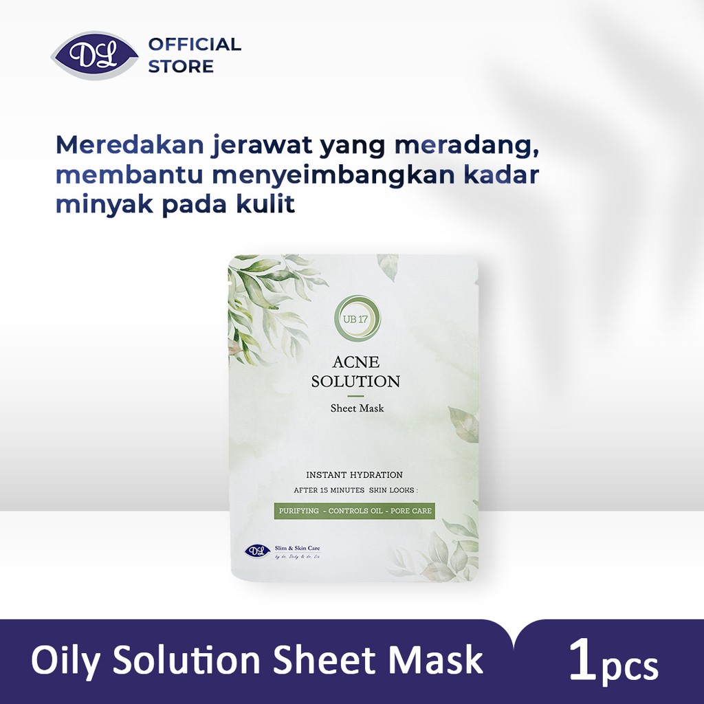Jual DL Slim & Skin Care Oily Solution Sheet Mask Shopee Indonesia