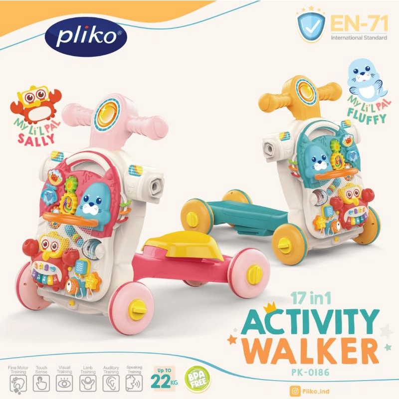 Pliko Baby Activity Push Walker Alat Bantu Jalan Bayi