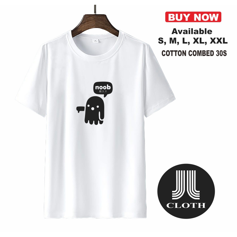 T SHIRT BAJU KAOS DISTRO NOOB EMOTE JAPAN COTTON COMBED 30S