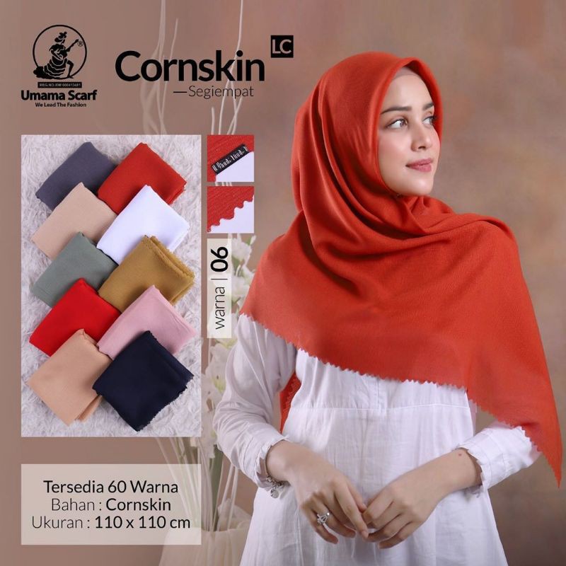 Jilbab CORNSKIN LC UMAMA - Kerudung Segi Empat Laser Cut