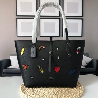 198-NBCH57077  no box Coach 57077 Market Tote Bag With Souvenir Embroidery