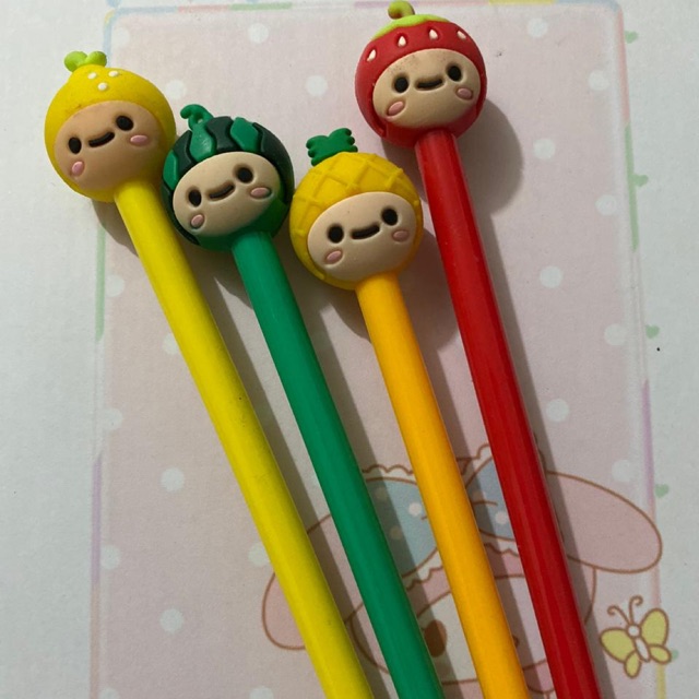 

PULPEN KARAKTER LUCU FRUIT BABY TINTA GEL BLACK 0.38MM CUTE