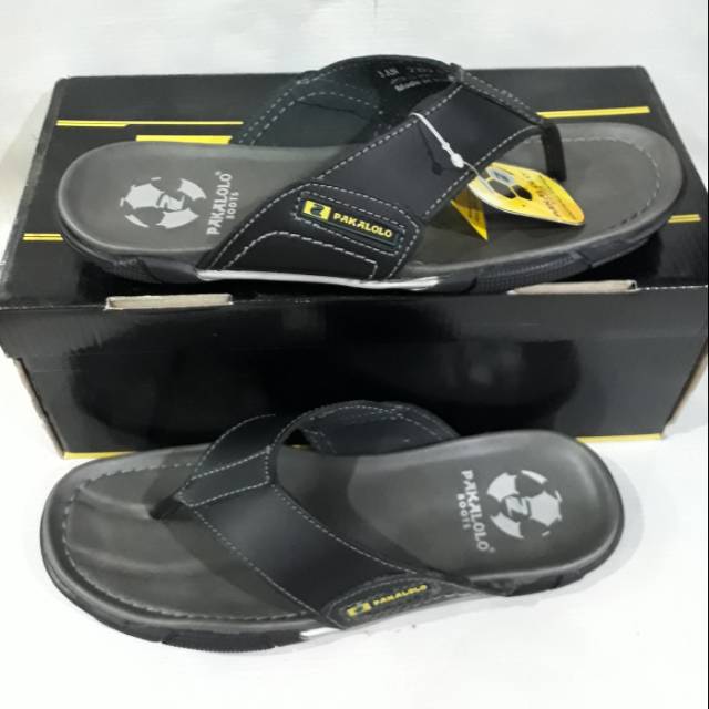 Sandal jepit pria kulit asli merk PAKALOLO original 2321 sol bola