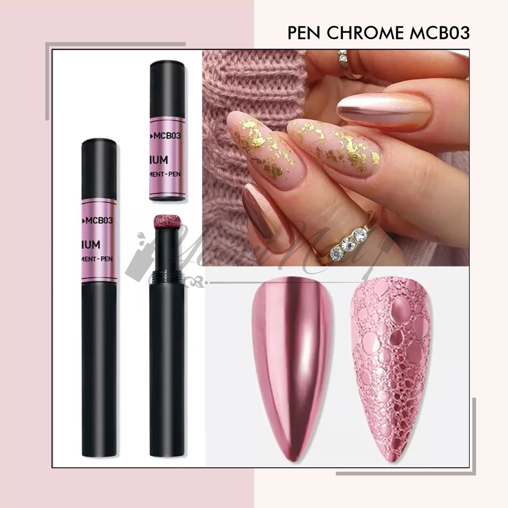 Pen chrome powder nail art mirror chrome nails powder silver gold silver holo