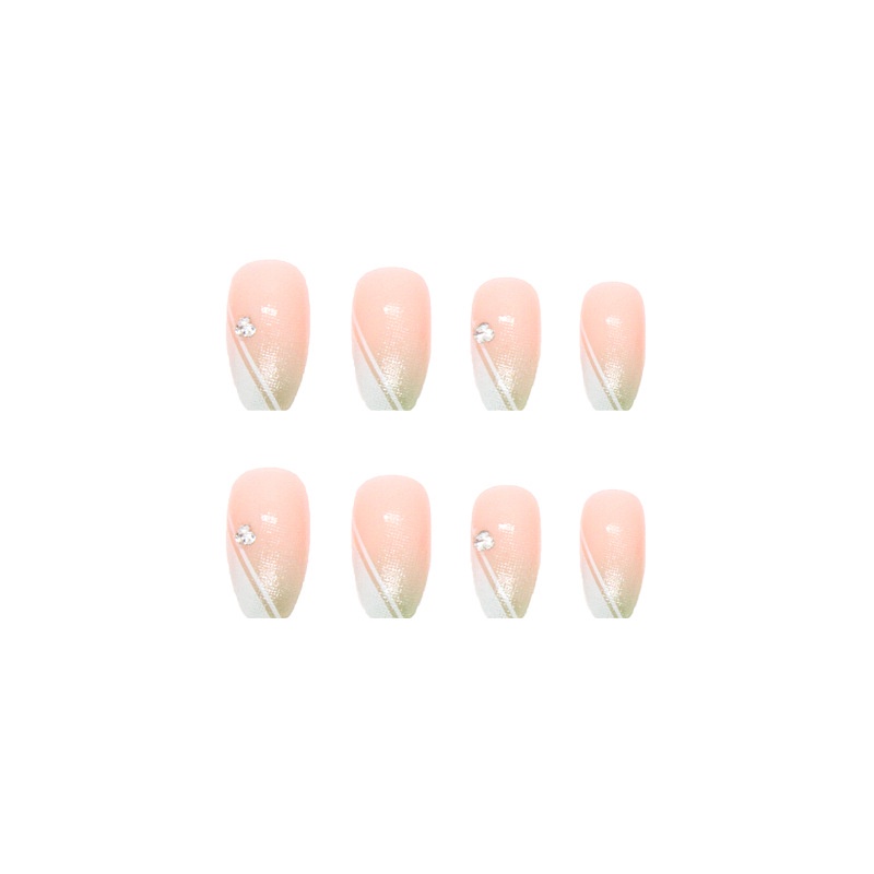 Z376 24pcs / Kotak Kuku Palsu Full Cover Untuk Dekorasi Nail Art