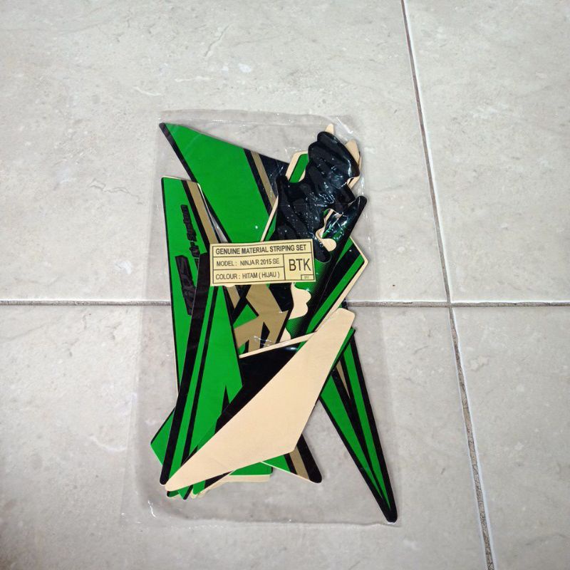 striping stiker les body ninja r SE 2015 hitam hijau