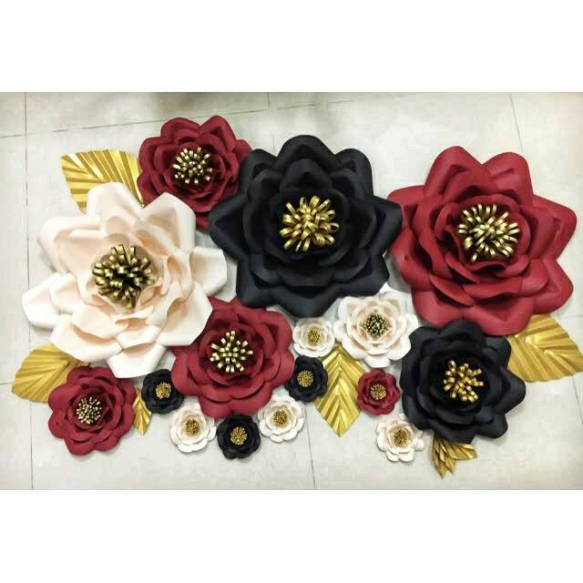 Dekorasi bunga kertas (lamaran / ulangtahun / aqiqah)