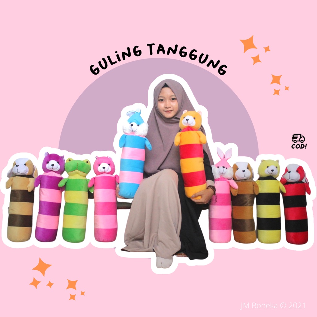 BONEKA GULING TANGGUNG / GULING GARIS KEPALA HEWAN BERUANG BEAR KELINCI