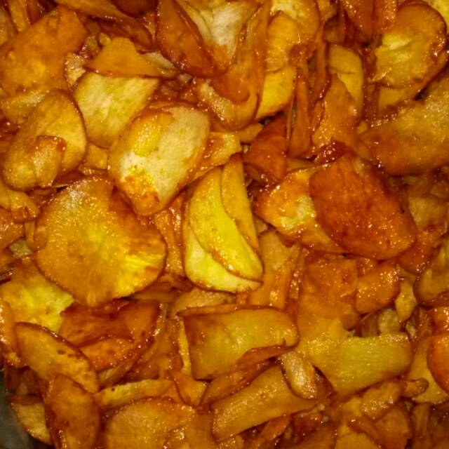 

Keripik singkong balado pedas manis kiloan