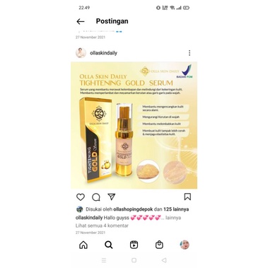 Thitening gold serum by olla skin daily olla shopping depok