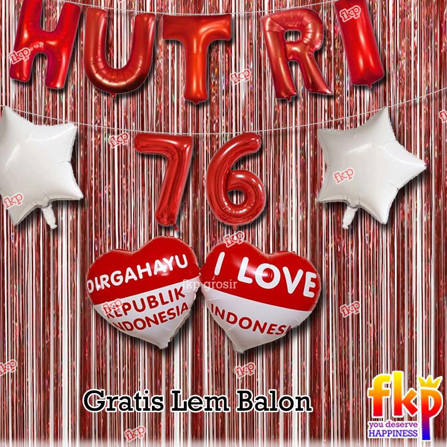 ➪ FUN KIDS PARTY Paket Dekorasi HUT RI / Paket Menyambut Hari Kemerdekaan Balon Dirgahayu Agustusan