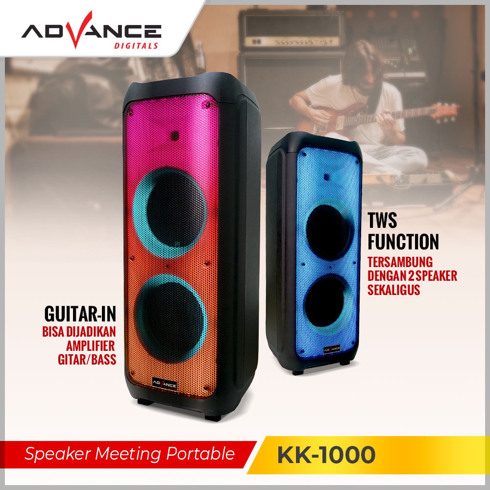 ADVANCE SPEAKER PORTABLE 10X2" KK-1000