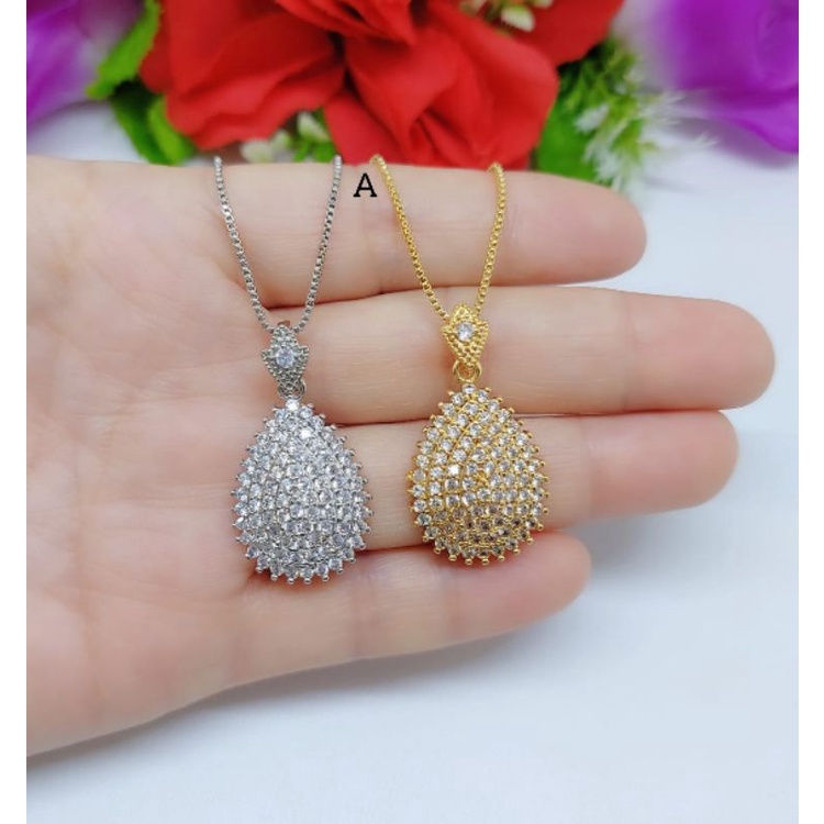 Set Xuping Kalung+Liontin Lapis emas 18k 058