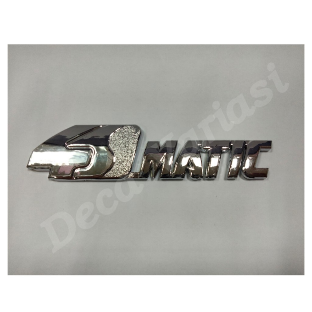 Emblem 4 Matic / Logo / Tulisan / Stiker 4 Matic Chrome