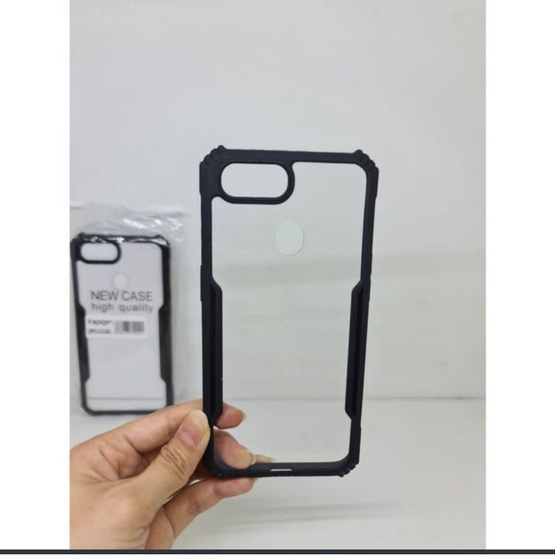 For Oppo A7 / A5S / F9 / A12 Softcase Clear Armor Bumper Transparant