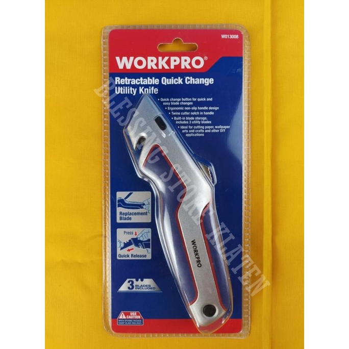 

><><><] WORKPRO - RETRACTABLE QUICK CHANGE UTILITY KNIFE