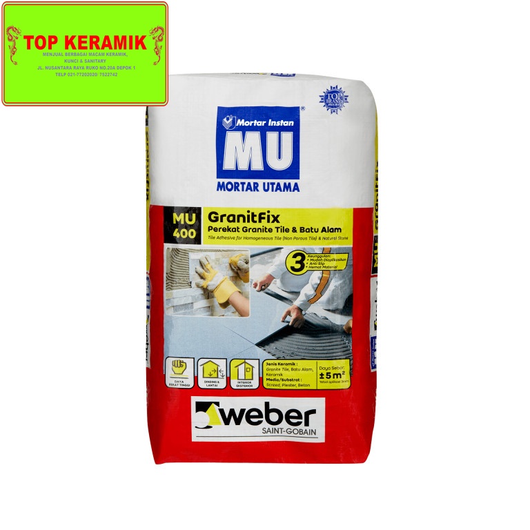 MU 400 Perekat Granite Tile 25 Kg