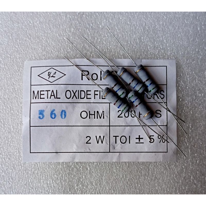 (10 Buah) RESISTOR 2WATT 560 OHM RESISTOR 2 WATT 560 OHM RESISTOR 2W 560 OHM RESISTOR 2 W 560 OHM