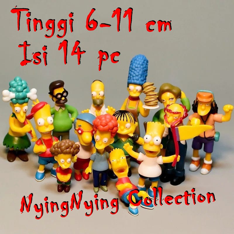 Ready figure the simpsons set isi 14 pcs simpson homer bart