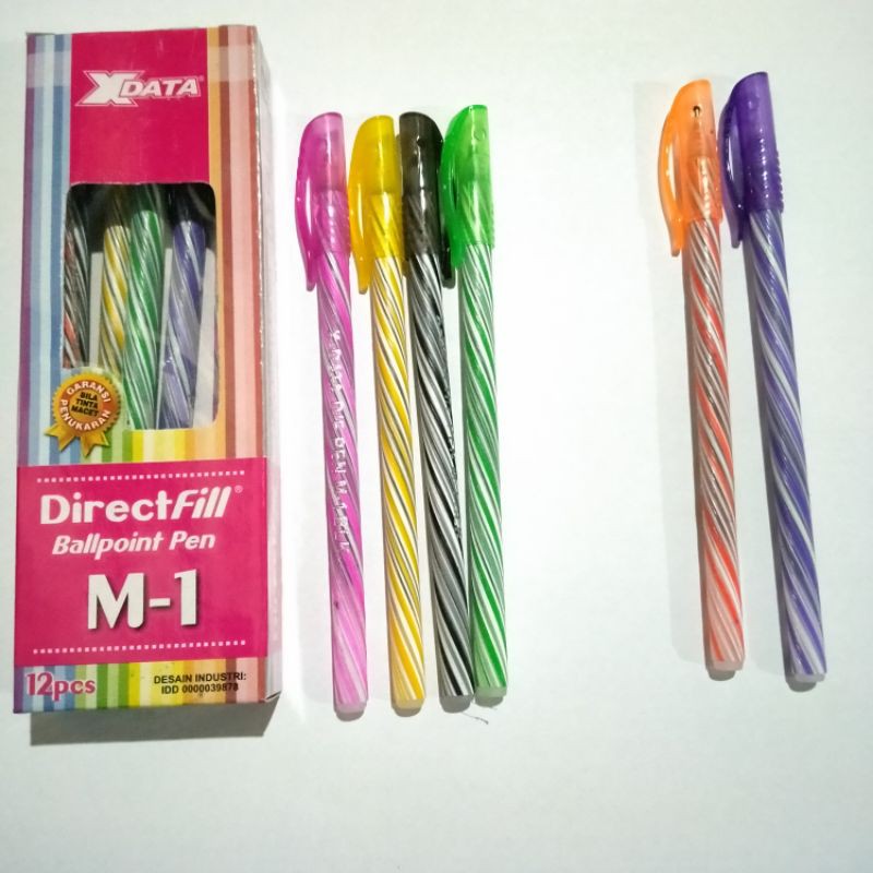 

pulpen x data M1 harga per 2 pcs dan per 4 pcs.warna tinta hitam.warna kemasan dikirim random.